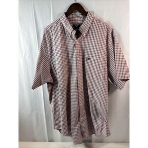 Ralph Lauren Jeans CO XXL Tattersall Plaid Button-Up Short Sleeve  Men's Shirt